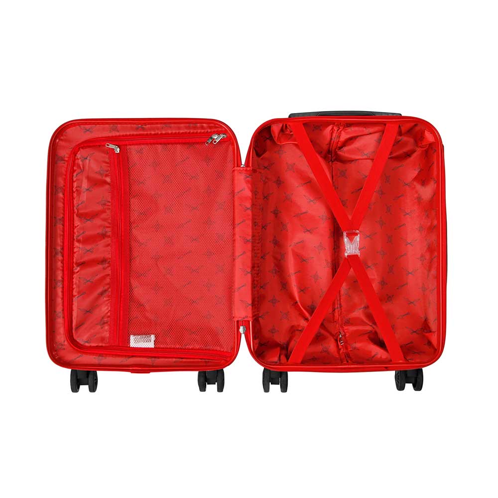 Naruto Clouds-Maleta de Cabina ABS 4 Ruedas, Negro