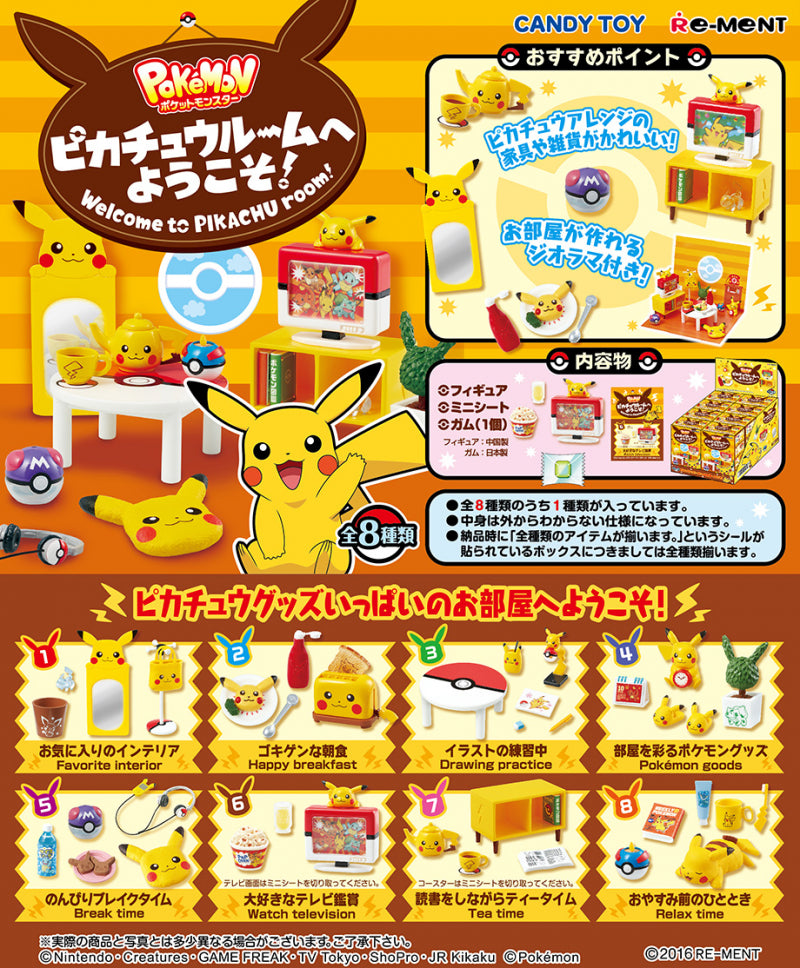 Pokémon Welcome to the Pikachu Room! Re-Ment (Open, Perfect Condition)
