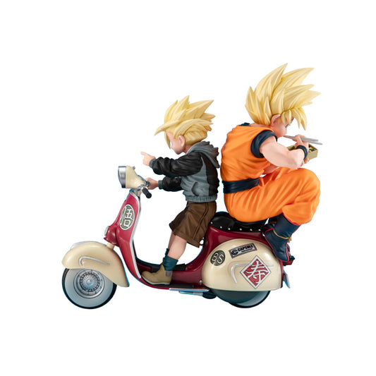 Super Saiyan Son Goku & Super Saiyan Son Gohan & Motorbike Megahouse Dragon Ball