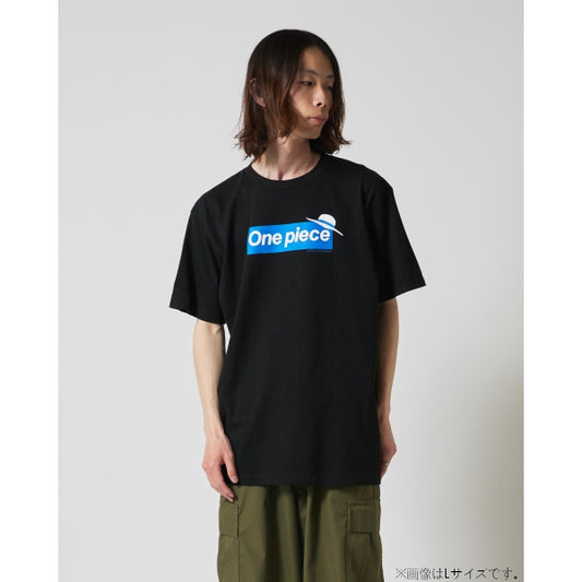 Logo T-Shirt Schwarz x Blau 10. Jubiläum (Größe S - XL) One Piece Mugiwara Store