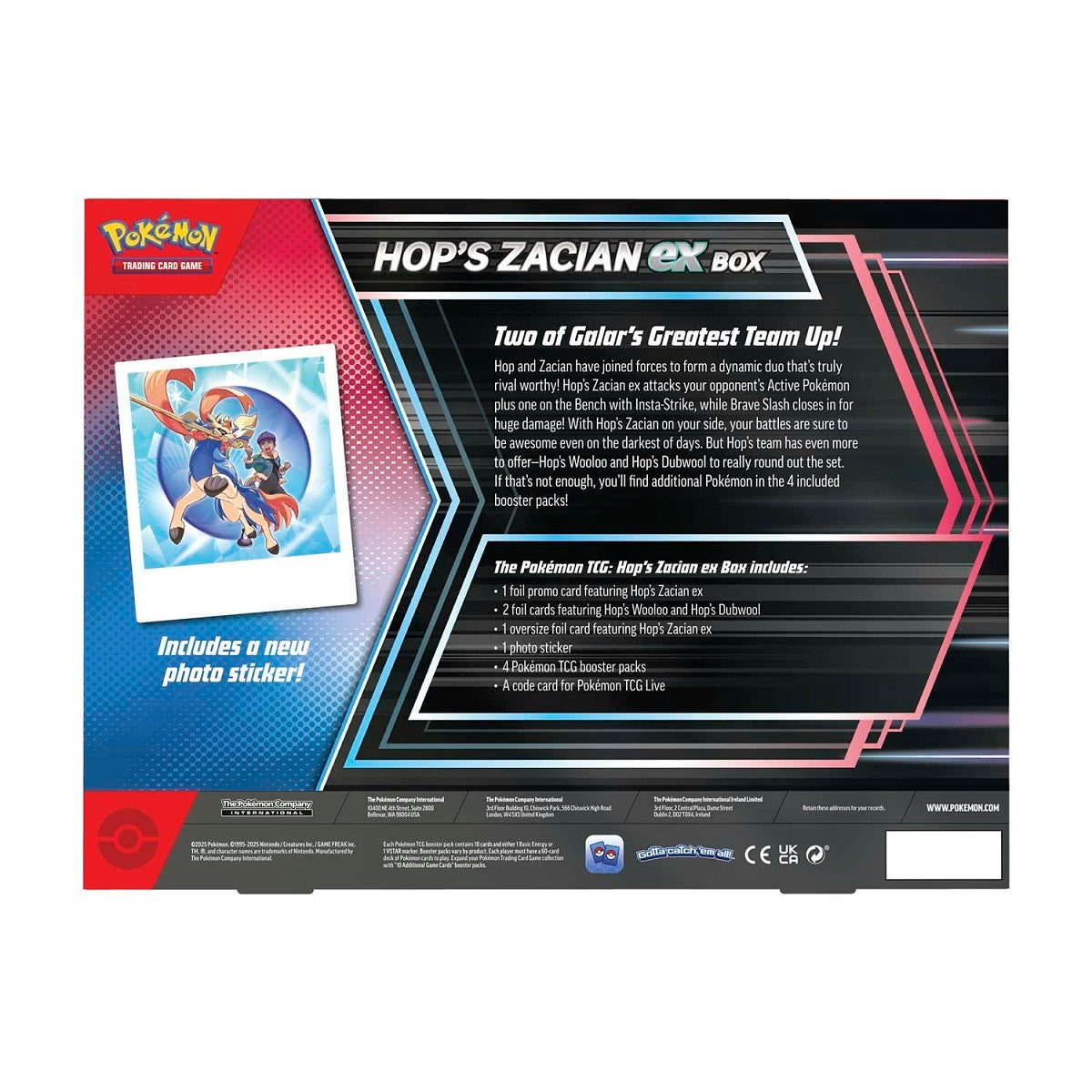 Hop’s Zacian ex Box Pokemon Card Game (Spanish ver.)