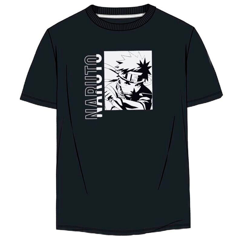 Naruto Uzumaki T-shirt BLACK Adult ( S - XL Size ) Naruto PIERROT