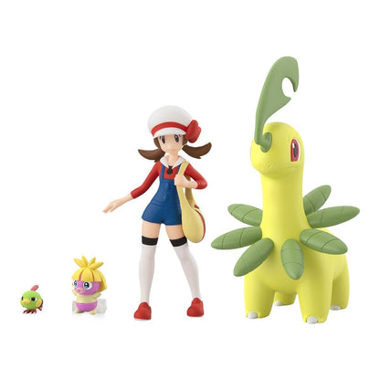 Kotonoha & Bayleef & Natividad & Mukul Pokémon Scale World Johto-Region (4 Typen) Bandai