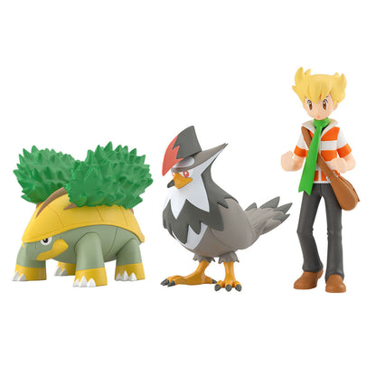 Barry & Grotle & Staraptor Sinnoh Region Set Pokémon Scale World (3 types) Bandai