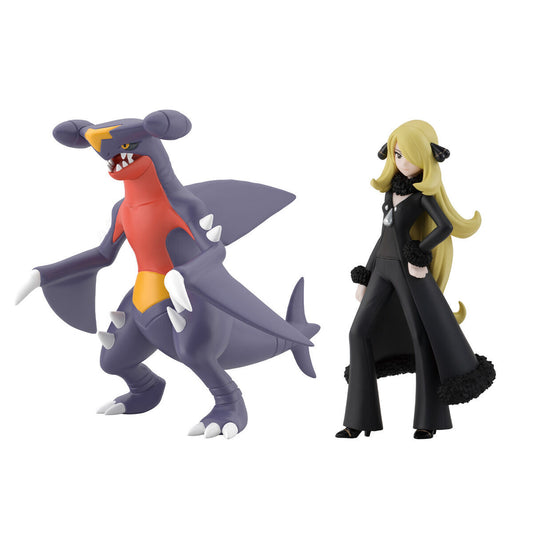 Cynthia & Garchomp - Sinnoh Region Pokémon Scale World (2 figures) by Bandai