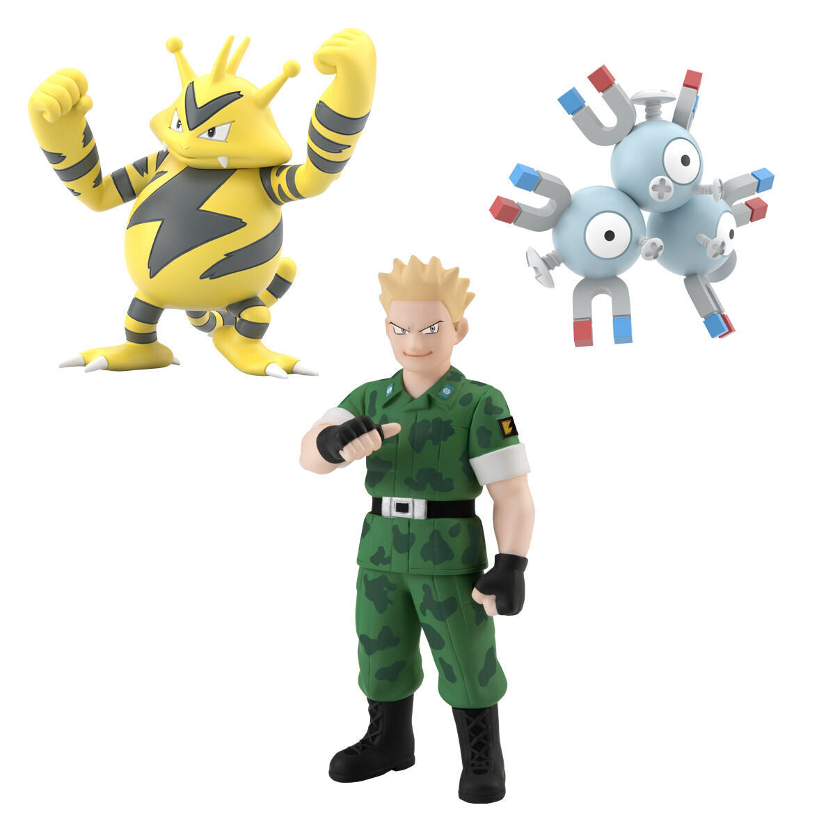 Mathis & Scyther & Electabuzz set Kanto Region Pokémon Scale World (3 types) Bandai