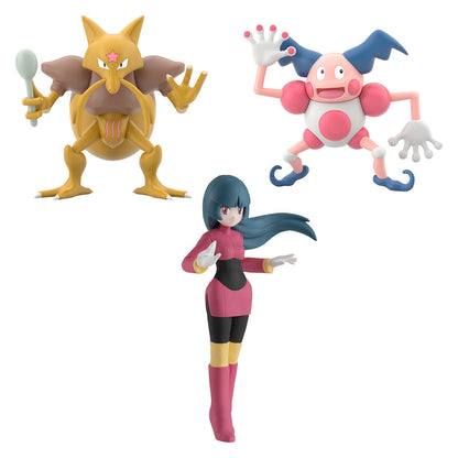 Sabrina & Kadabra & Mr. Mime set Kanto Region Pokémon Scale World (3 types) Bandai