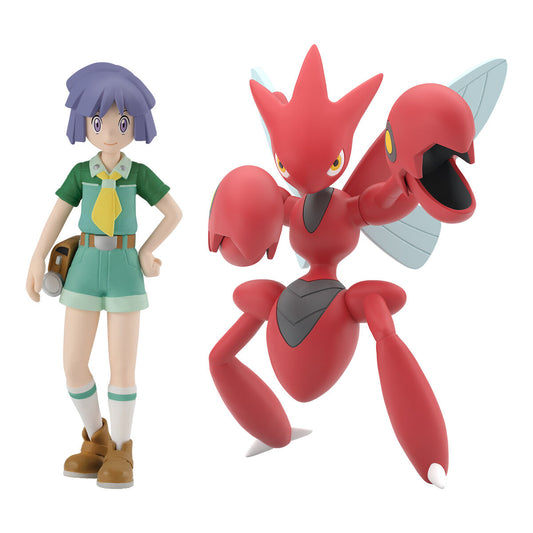Bugsy & Scizor - Johto Region Pokémon Scale World (2 figures) by Bandai