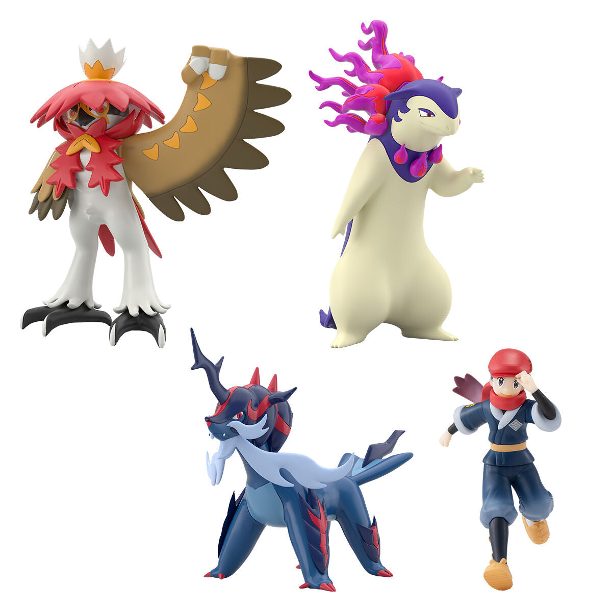 Rei & Typhlosion & Samurott & Decidueye set Jade Region Pokémon Scale World (4 types) Bandai