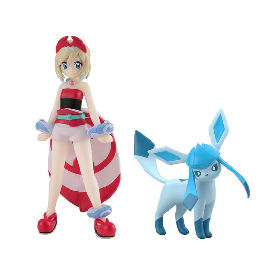 Irida & Glaceon set Jade Region Pokémon Scale World (2 types) Bandai