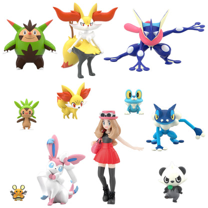 Kalos Region Set Pokémon Scale World (11 types) Bandai