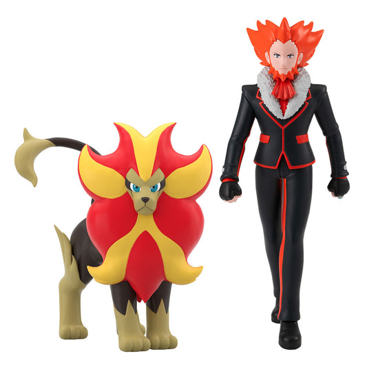 Lysandre & Pyroar Set Kalos Region Pokémon Scale World (2 Arten) Bandai