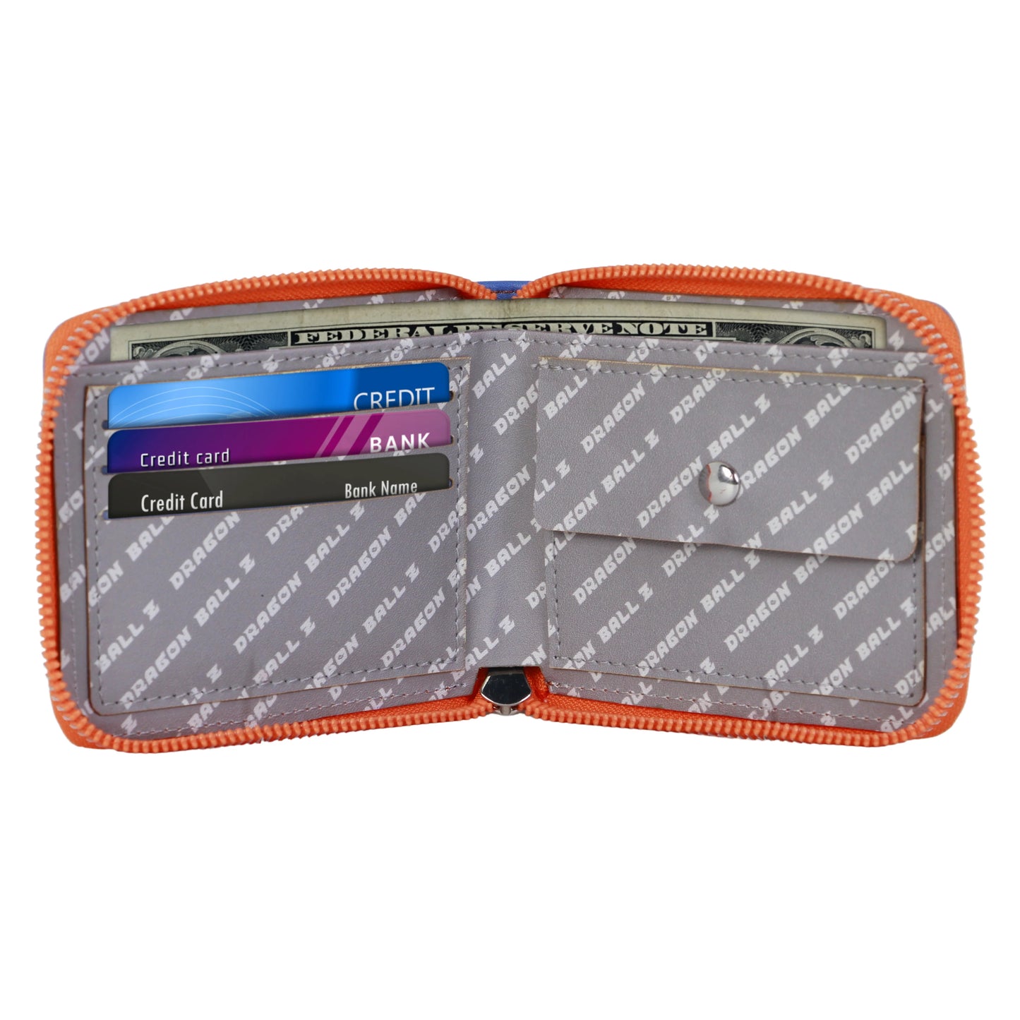 Dragon Ball (Bola de Dragón) Symbol-Wallet Man Zip, Multicolor