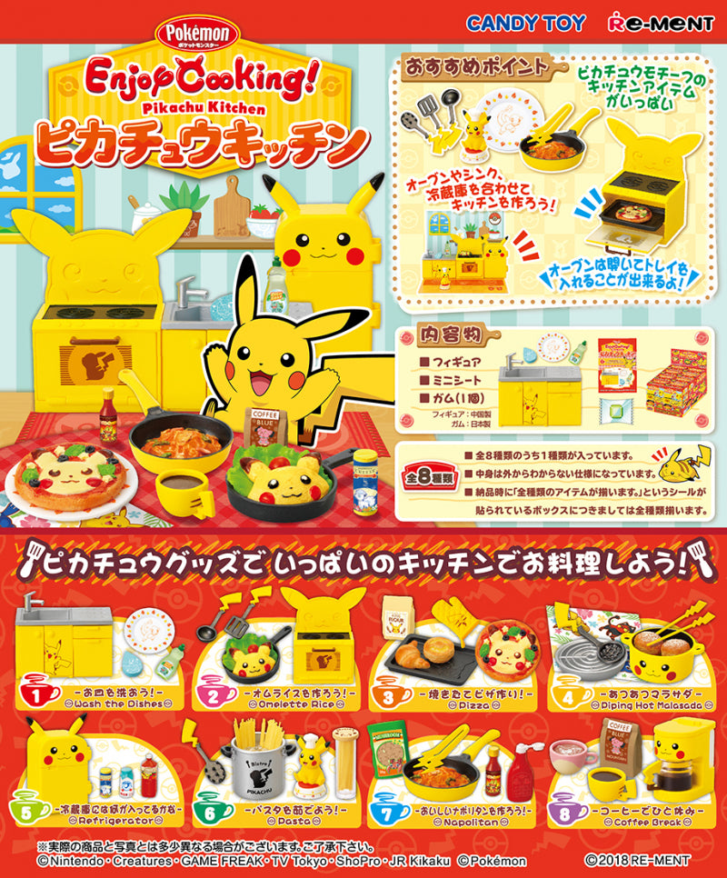 Pokemon Enjoy Cooking! Pikachu Kitchen Re-Ment  (Open, Perfect Condition)