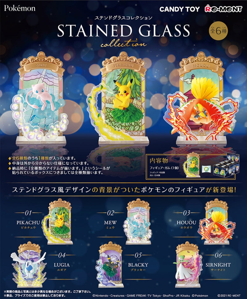 STAINED GLASS Collection Pokemon Re-Ment (Open, Perfect Condition)