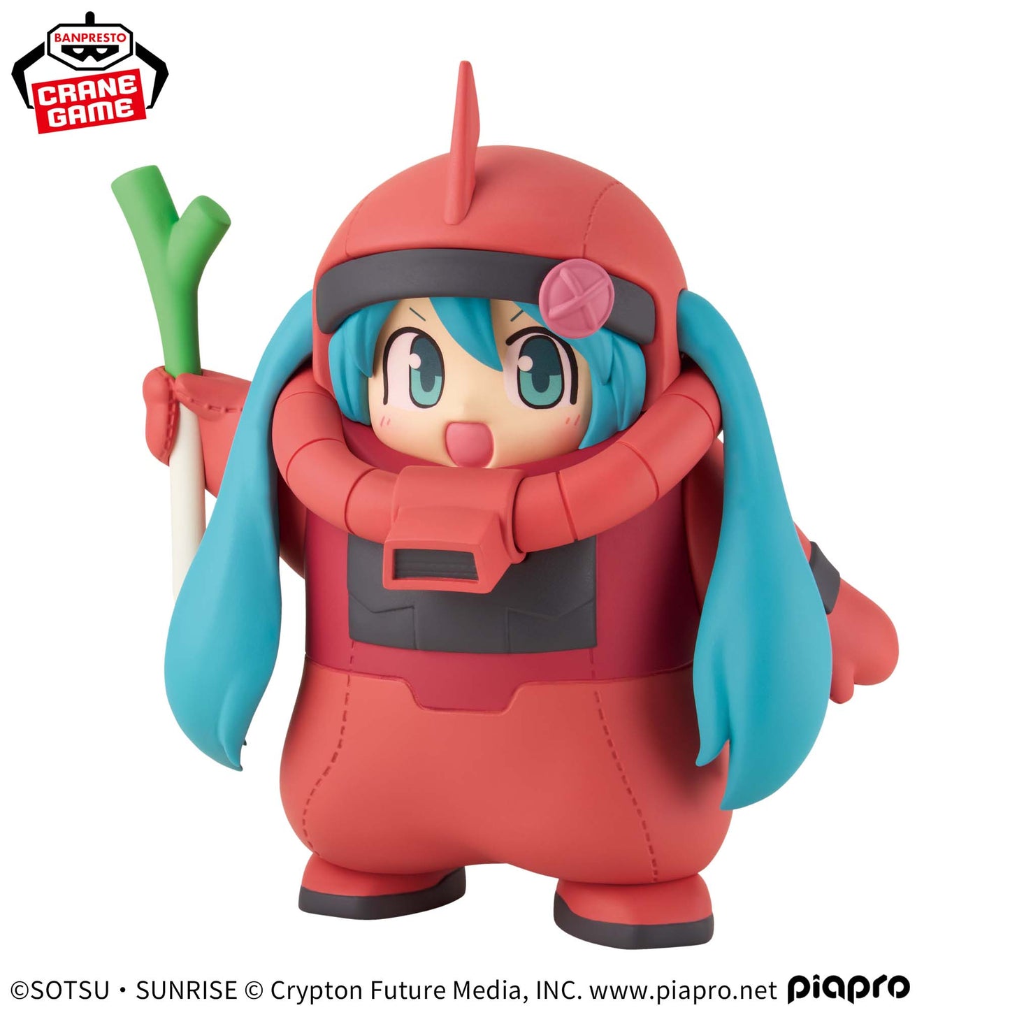 Gundam 45th Anniversary x Hatsune Miku Char's Zaku Plushie Banpresto Hatsune Miku