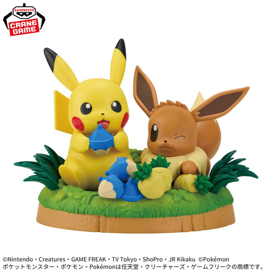 Pikachu & Eevee Munching Time Figures Pokémon Banpresto