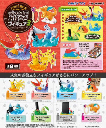Pokémon Desk Figures 3 Re-Ment  (Open, Perfect Condition)