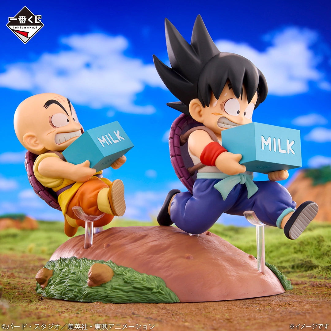 Son Goku & Krillin Milk Delivery Figure Premio A Ichiban Kuji Dragon Ball