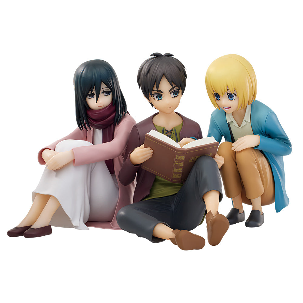 Eren & Mikasa & Armin premio A Ichiban Kuji Attack on Titan