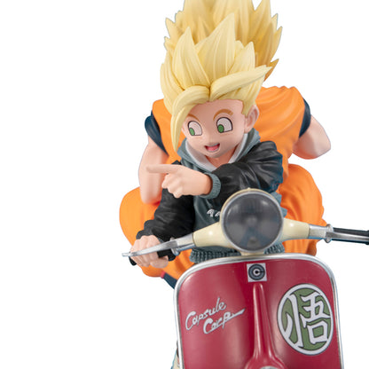 Super Saiyan Son Goku & Super Saiyan Son Gohan & Motorbike Megahouse Dragon Ball