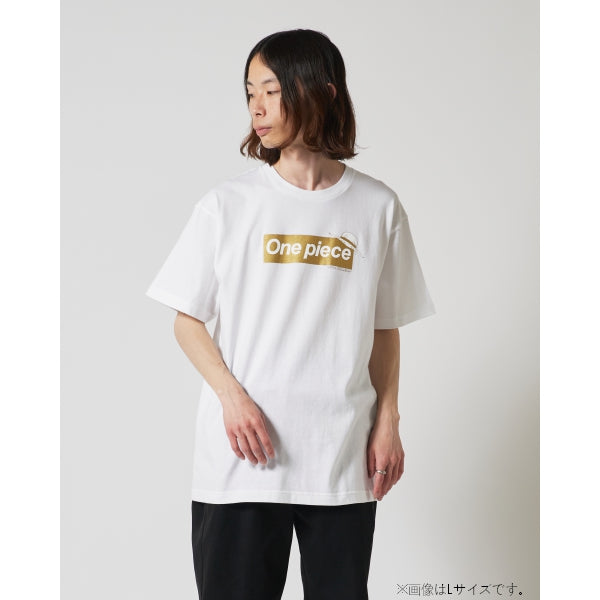 Logo T-shirt White x Gold 10th Anniversary( S - XL Size ) One piece Mugiwara Store