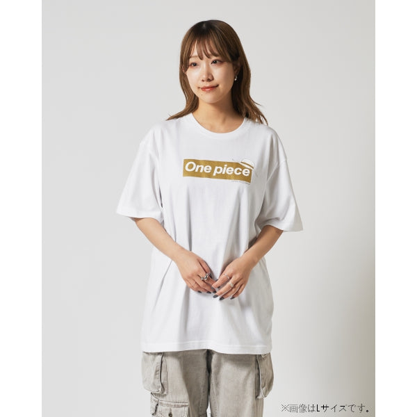 Logo T-shirt White x Gold 10th Anniversary( S - XL Size ) One piece Mugiwara Store