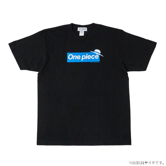 Logo T-Shirt Schwarz x Blau 10. Jubiläum (Größe S - XL) One Piece Mugiwara Store