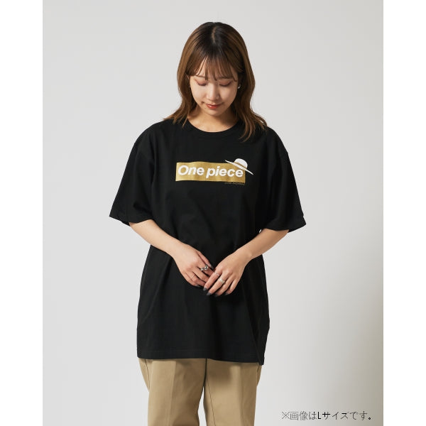 Logo T-Shirt Schwarz x Gold 10. Jubiläum (Größe S - XL) One Piece Mugiwara Store