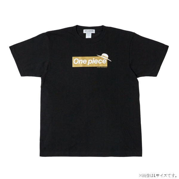 Logo T-Shirt Schwarz x Gold 10. Jubiläum (Größe S - XL) One Piece Mugiwara Store