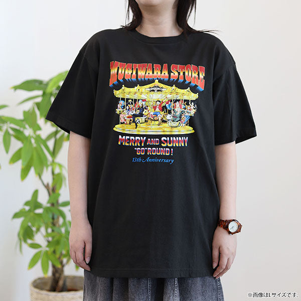 MERRY & SUNNY "GO" ROUND! 13TH ANIV.TEE SCHWARZ (S - XL Größe) One Piece Mugiwara Store