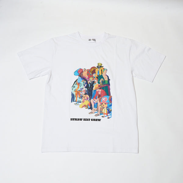 Jeden Tag ONE PIECE Illustrationssammlung T-Shirt Strohhutbande WEISS (Größe S - L) One Piece Mugiwara Store