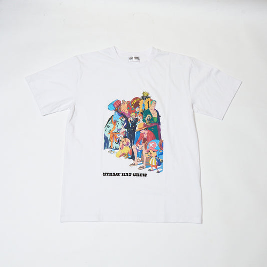 Jeden Tag ONE PIECE Illustrationssammlung T-Shirt Strohhutbande WEISS (Größe S - L) One Piece Mugiwara Store