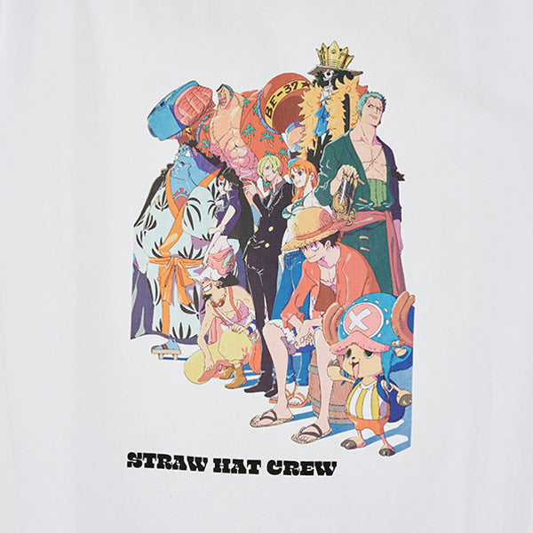 Jeden Tag ONE PIECE Illustrationssammlung T-Shirt Strohhutbande WEISS (Größe S - L) One Piece Mugiwara Store