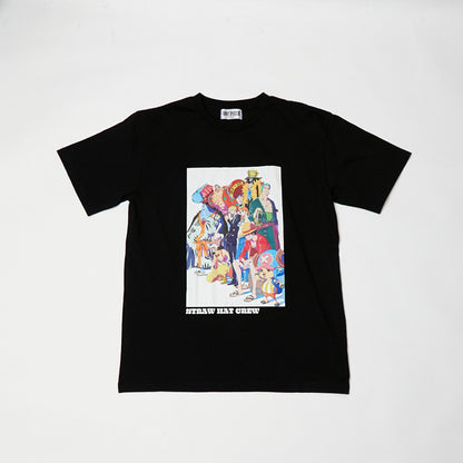 Everyday ONE PIECE Illustration Collection T-shirt Straw Hat Crew BLACK ( S - L Size ) One piece Mugiwara Store