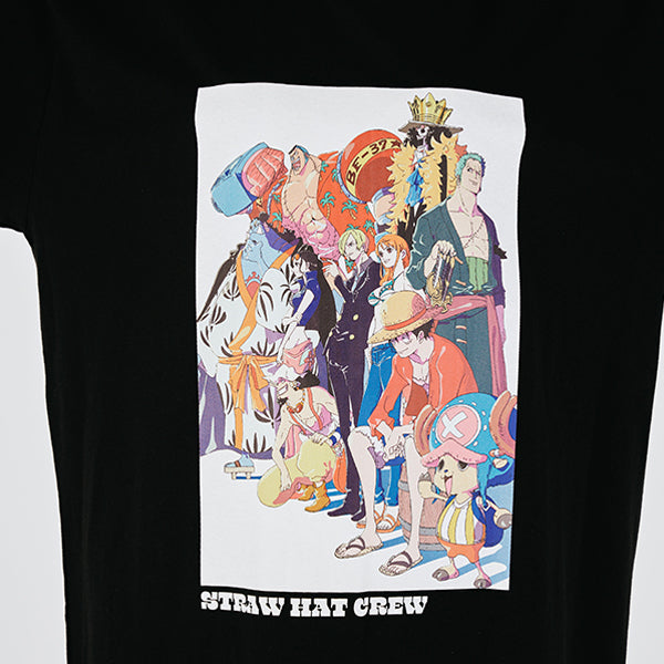 Everyday ONE PIECE Illustration Collection T-shirt Straw Hat Crew BLACK ( S - L Size ) One piece Mugiwara Store