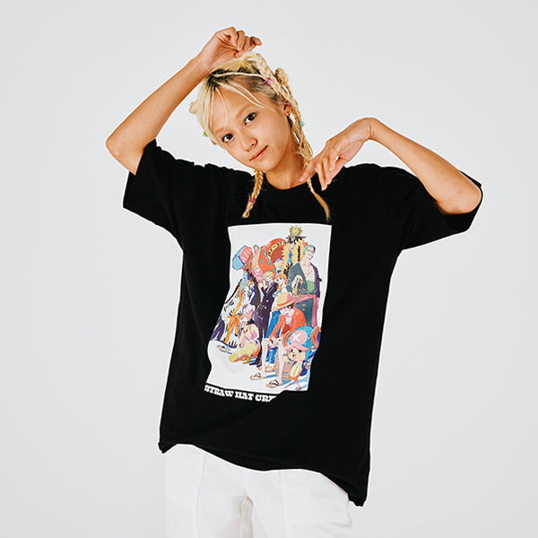 Everyday ONE PIECE Illustration Collection T-shirt Straw Hat Crew BLACK ( S - L Size ) One piece Mugiwara Store