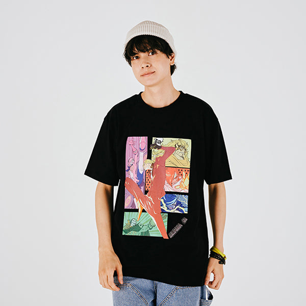 Everyday ONE PIECE Illustration Collection T-shirt Sanji Germa 66  BLACK ( S - L Size ) One piece Mugiwara Store