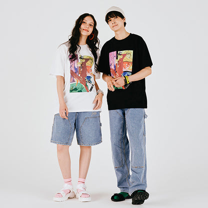 Everyday ONE PIECE Illustration Collection T-shirt Sanji Germa 66  BLACK ( S - L Size ) One piece Mugiwara Store