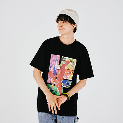 Everyday ONE PIECE Illustration Collection T-shirt Sanji Germa 66  BLACK ( S - L Size ) One piece Mugiwara Store
