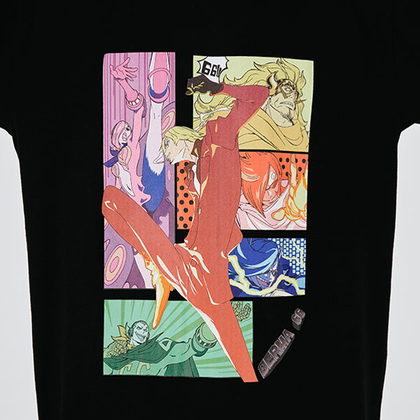 Everyday ONE PIECE Illustration Collection T-shirt Sanji Germa 66  BLACK ( S - L Size ) One piece Mugiwara Store