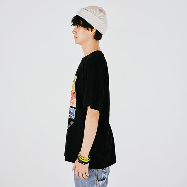 Everyday ONE PIECE Illustration Collection T-shirt Sanji Germa 66  BLACK ( S - L Size ) One piece Mugiwara Store