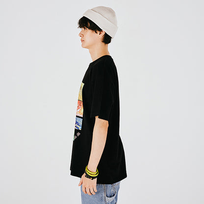 Everyday ONE PIECE Illustration Collection T-shirt Sanji Germa 66  BLACK ( S - L Size ) One piece Mugiwara Store