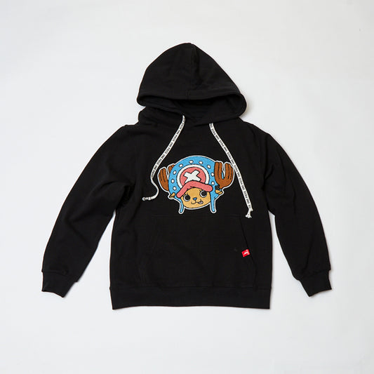 Hoodie mit Sagara-Stickerei Chopper SCHWARZ (Größe S - L) One Piece Mugiwara Store