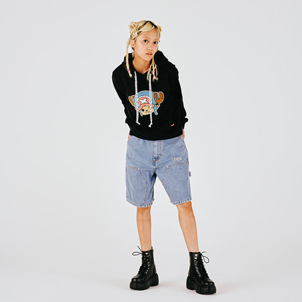 Hoodie mit Sagara-Stickerei Chopper SCHWARZ (Größe S - L) One Piece Mugiwara Store