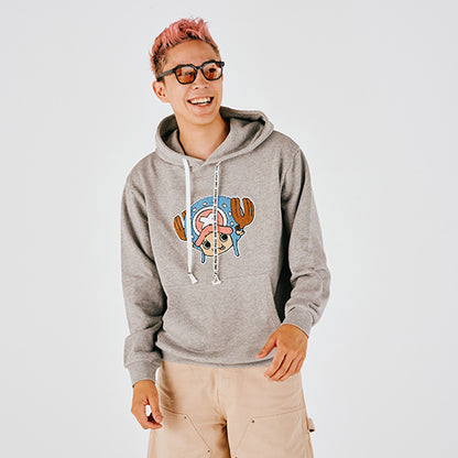 Hoodie mit Sagara-Stickerei Chopper GRAU (Größe S - L) One Piece Mugiwara Store