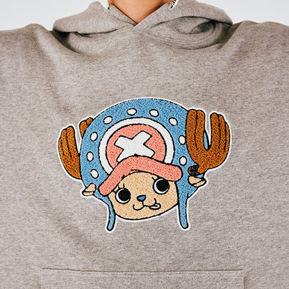 Hoodie mit Sagara-Stickerei Chopper GRAU (Größe S - L) One Piece Mugiwara Store