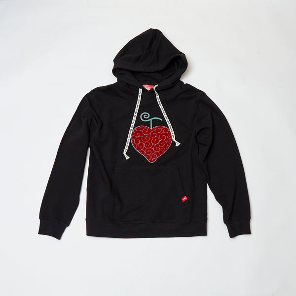 Hoodie mit Sagara-Stickerei und Ope Ope-Frucht SCHWARZ (Größe S - L) One Piece Mugiwara Store