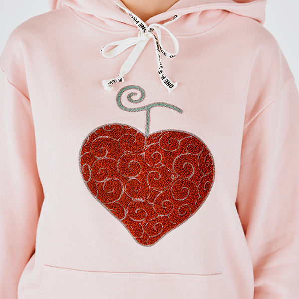 Hoodie mit Sagara-Stickerei und Ope Ope-Frucht ROSA (Größe S - L) One Piece Mugiwara Store