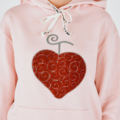 Hoodie mit Sagara-Stickerei und Ope Ope-Frucht ROSA (Größe S - L) One Piece Mugiwara Store